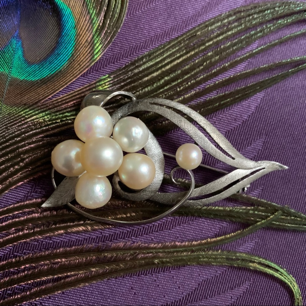 Vintage | Sterling Silver | Japan Pearl Brooch